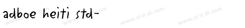 adboe heiti std字体转换